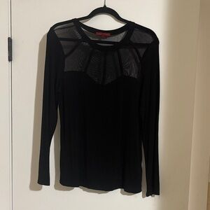 Long Sleeve Women's Top with Mesh